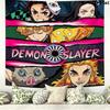 Demon Slayer Kimetsu No Yaiba Wall Tapestry Aesthetic Wall Hanging Printed Fabric Blanket Decorative Tapestries for Bedroom Living Room Home Decor