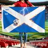 2D Flat - 2D Flat - 2D Flat Scottish 2026 Football Sports Theme Banner Single-Sided Printing, Fan Cheer Flag, Party Banner, Decorative Banner, Suitabl