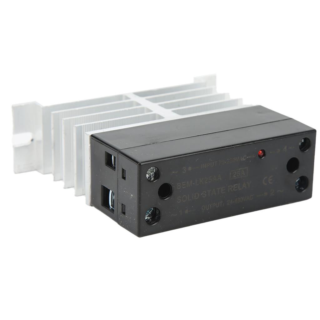 BERM AC to AC Solid State Relay ABS Aluminum Alloy Input 70‑280V Output 24‑480V Relay Module for Motor Control