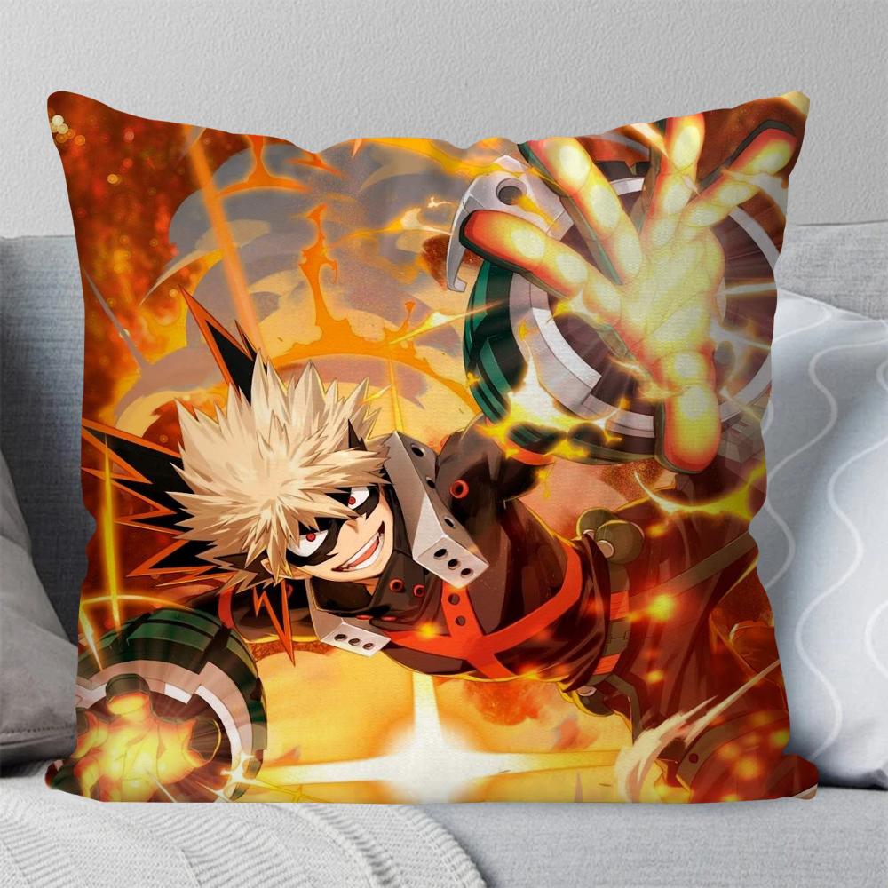 Animation B-Bakugou K-Katsuki Pillow Case Square Pillow Bedroom Sofa Leisurecomfortcushion Car Living Room Home Decoration 40X40