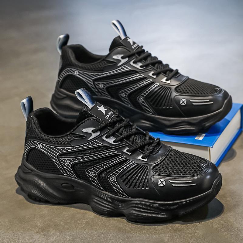 Summer Men's Shoes New Breathable Mesh Shoes Men's Sports Shoes Trendy Versatile Platform Casual Running
