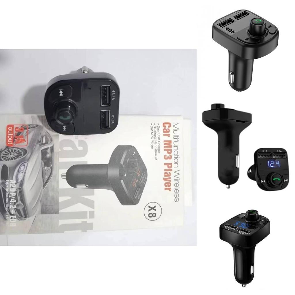 Abs Material X8 Car Bluetooth Receiver Charger Fm Transmitter Mp3 Player
