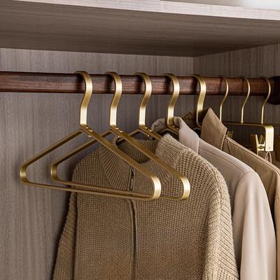 4PCS Thickened Metal Light Luxury Hangers,Sturdy Aluminum Suit Hanger for Men,Multi-purpose Hanging Racks for Storage Clothes