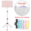 Irin Music Stand Collapsible Sheet Music Score Tripod Stand Holder Macaron Colors With Music Clip Musical Instrument Accessories