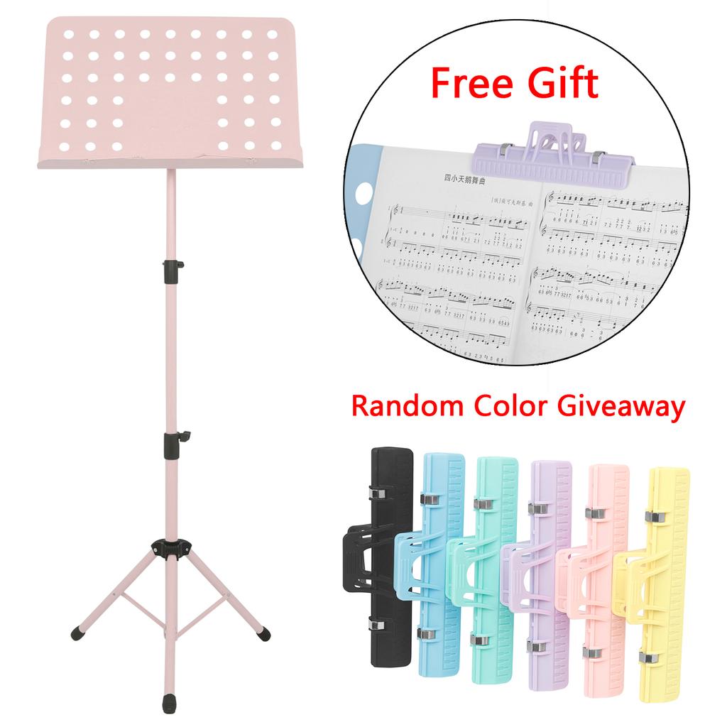 Irin Music Stand Collapsible Sheet Music Score Tripod Stand Holder Macaron Colors With Music Clip Musical Instrument Accessories