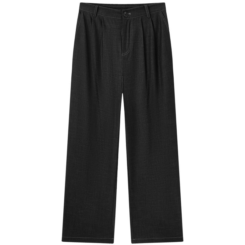 EICHITOO Women s Retro Black Wide-Leg Denim Pants M