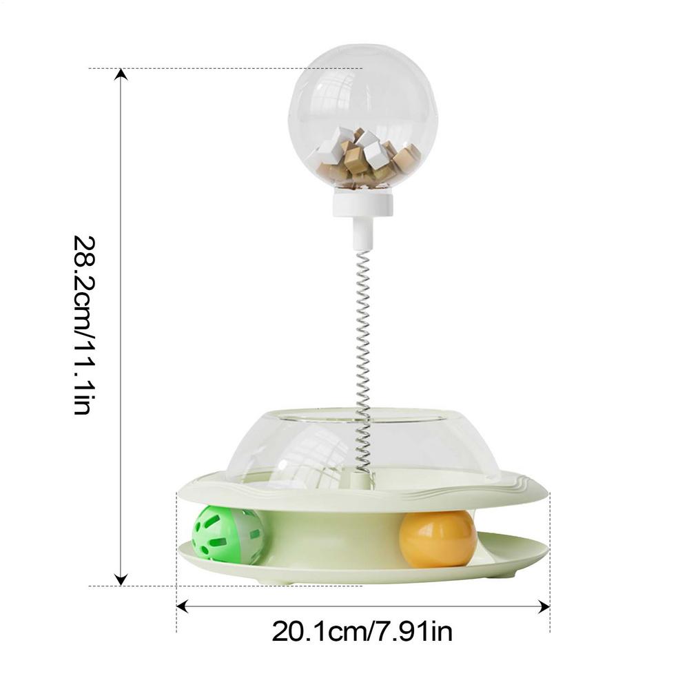 Pet Cat Spring Teaser Food Leaking Ball Toy Cat Dog Interactive Treat Leaking Toy Slow Cat Dog Feeder Fun Pet Products