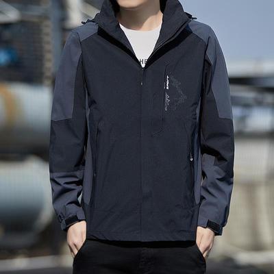 Jacke Herren- und Damen-Gleich Outdoor Winddichte Bergsteigerjacke Jacke Reißverschlusstasche Neue Paar Kapuzenjacke Herren