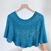Knitted Wave Cardigan: Fashionable Snood Shawl with Neck Protection for Air-Conditioned Rooms