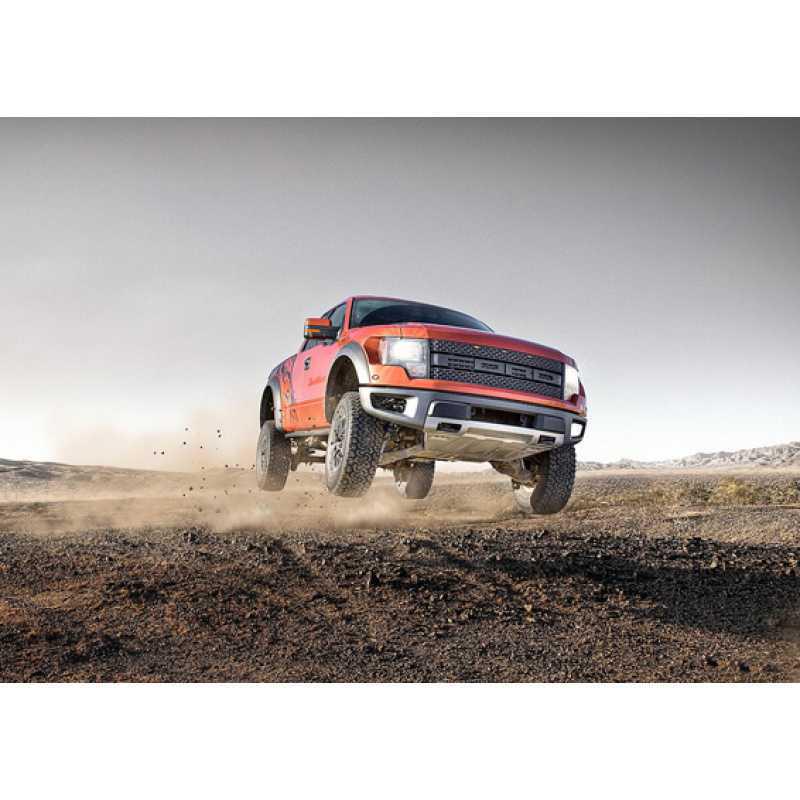 Cool Ford & Mercedes Pickup Truck Poster - Bedroom, Bar & Dealership Wall Art with Frame & Free Shipping