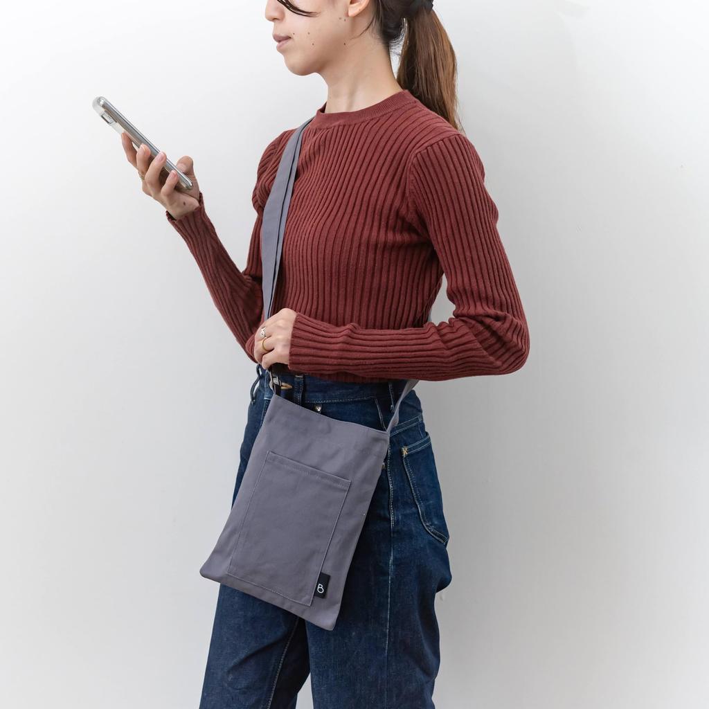 Mini-Schultertasche für Smartphones, Größe S [BRILLANTE FARBEN], Damen, klein, Crossbody-Tasche, Umhängetasche, (grau)