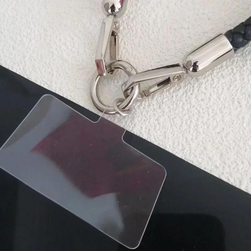 Phone Lanyard Short Wrist Band Thicken Braided Strap Coarse Nylon Lanyard Strap Wrist Chain Pendant Anti-Lost Rope Metal Button