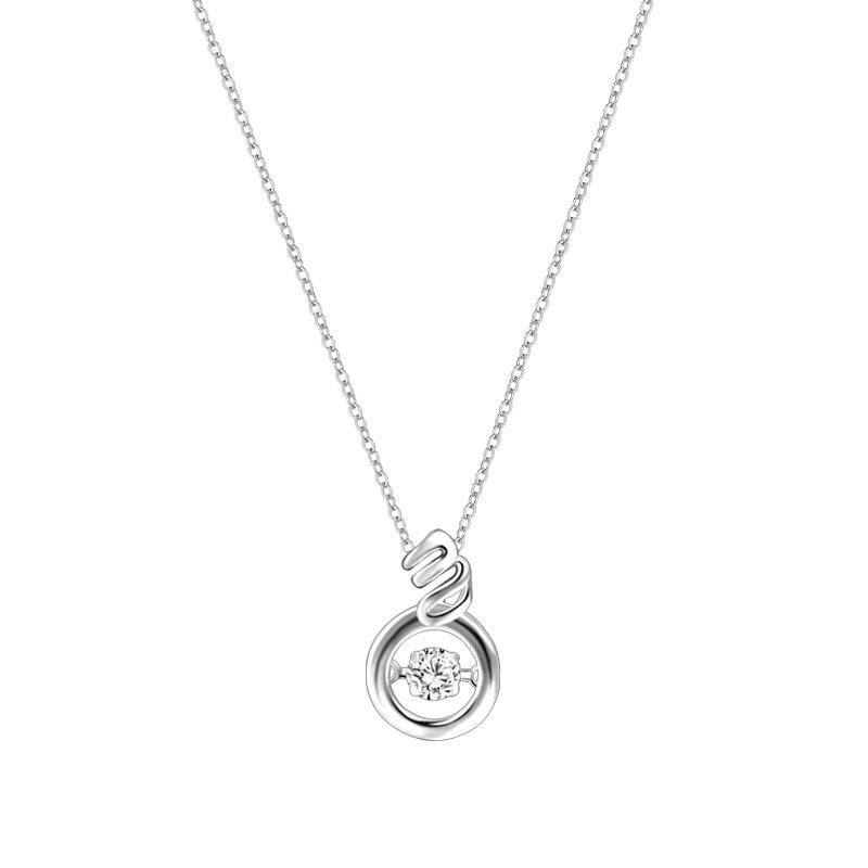 Jewelry Round Smart Necklace Fashion Jewelry Beating Heart Collarbone Chain Female Ins Premium Durable Quality