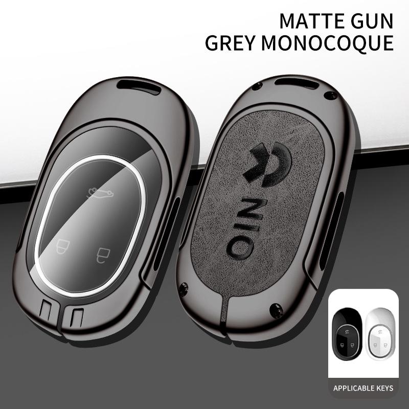 Nio Car Key Case for ES6, ET5, EC6, ES8, ET7, ES7 - Premium Shell & Buckle Holder