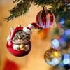 Christmas Cute Kitten Pendant Christmas Tree Cat Hanging Oranment New Year Gift Xmas Decoration for Home Decor