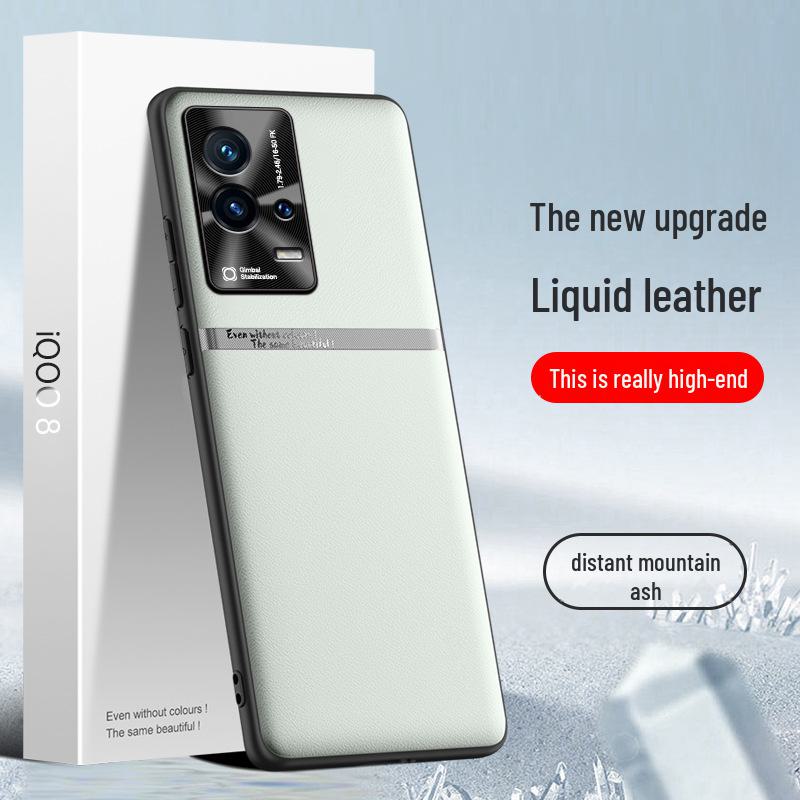 IQOO8 Liquid Leather Anti-Fall Schutzhülle für Mobiltelefon, einteilig