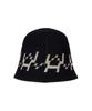 Bajal Va Digital Logo Jacquard Summer Bucket Hat Black