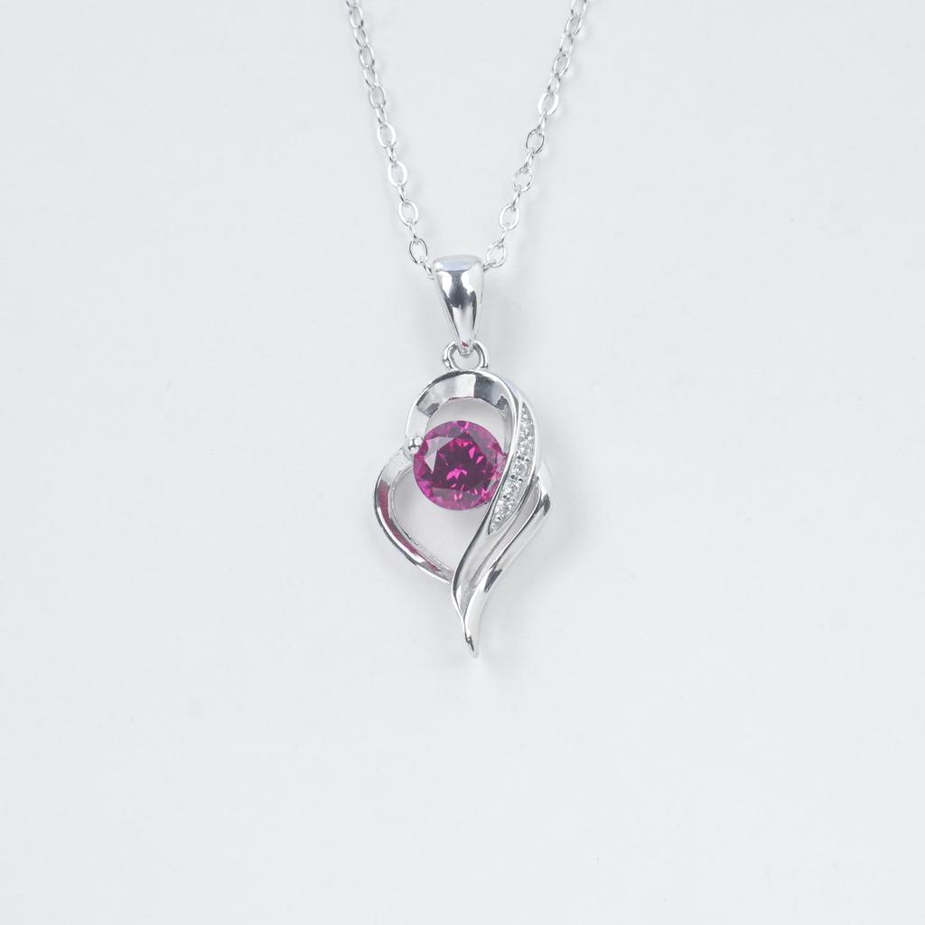 S925 Sterling Silver Hollow Heart Gemstone Necklace - Diamond Inlaid Romantic Gift, Women's Luxury Clavicle Chain.
