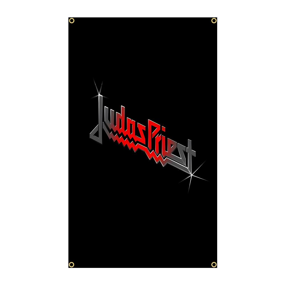 J-Judas P-Priest Heavy Rock Band Flags Polyester Digital Printing Banner for Bedroom Wall Art Out Door Tapestry Decoration