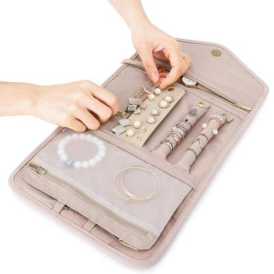 Foldable Jewellery Roll Convenient Jewellery Organiser Jewellery Bag Cosmetic Bag Jewellery Display Travel Home Folding Bag