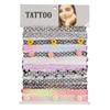 Colorful European and American Choker Necklace Set - Fishing Line Tattoo Style.