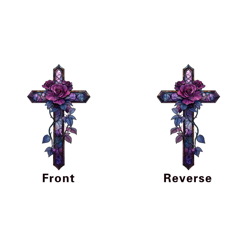 New Style, Religious, Purple Cross, Acrylic, Bedroom and Study, Wall Decoration, Waterproof and Wear-resistant Pendant, Hanging Decoration