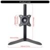 Height Adjustable Computer Monitors Stand for 14 To 27inch Displays with Vesa Base and Swivels