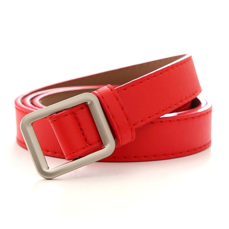 Square Buckle Non Perforated Waist Belt for Women Korean Fashion Decoration Smooth Buckle Jeans Belt Buckle Accessories Belt for Women