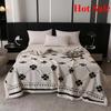 Double-layer jacquard composite European cotton fleece blanket lunch break blanket four seasons sofa blanket