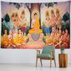 Indyjski gobelin Buddy wiszący na ścianie Magia Boho Religijny Poliester Mata do spania Sypialnia Dekoracyjne Tło Tkanina