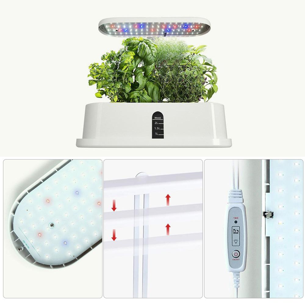 10 Pods Hydroponic Growing System, Indoor Herb Garden Kit with Grow Light, Smart Garden for Home