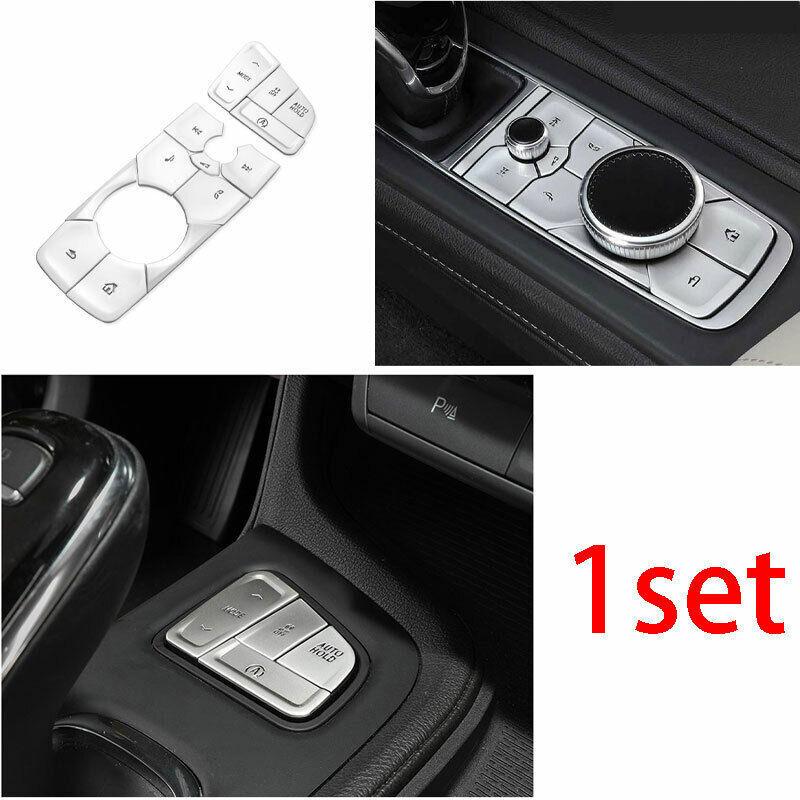 Console Handbrake Button Decoration Silver Aluminum Fit For Cadillac CT5 19-