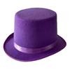 Nouveau Rouleau Non-tissé Violet Bordure Haut-de-forme pour Spectacles sur Scène, Fêtes à Thème, Mascarades et Déguisements - Convient aux Couvre-chefs Homme et Femme