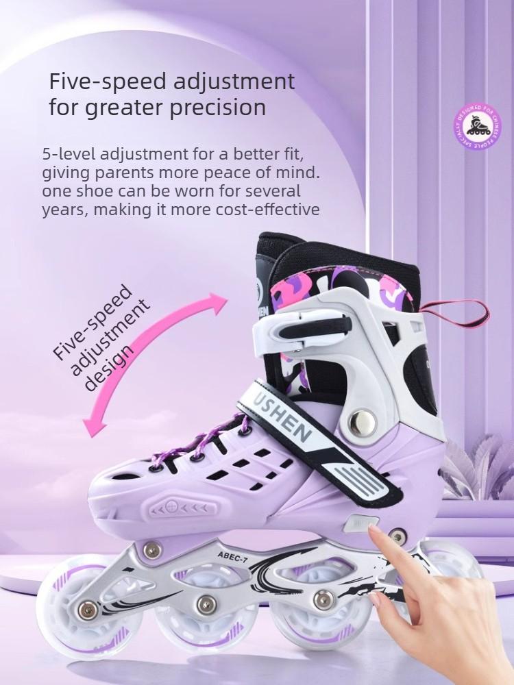 Adjustable Size Hard Shell Ice Skates for Adults and Women, Roller Skates for Boys and Students, Beginner Set for Ice Skating and Roller Skating