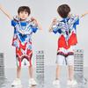 Zetton Ultraman Boys' Short Sleeve T-Shirt Set - Children's Spring/Summer Korean Style Two-Piece Outfit.