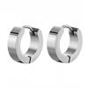 New in Trendy Minimalist Stainless Steel Hoops Ear Piercings Earrings Round for Men Woman Waterproof Vintage Jewelry Decoration