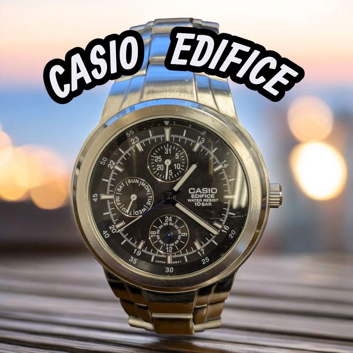 CASIO EDIFICE Casio Edifice Watch EF-305 Chronograph Popular Item Good Condition