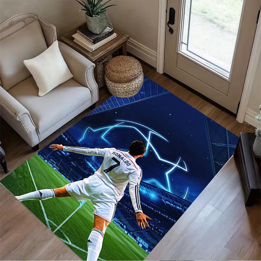 Cr7 Football Legend Floor Rug Office Rug Perfect for Study room Playrooms Game Room Kitchen Antislip Carpet Office home decor