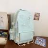 Sweet and cool girl schoolbag high value college style primary and secondary school students letter embroidery backpack men
