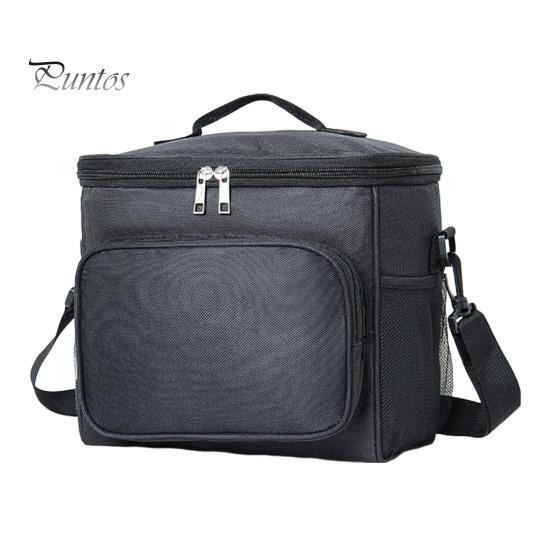 

Велика ізольована сумка для обіду. Коробка для зберігання їжі для ресторанів. Коробка Bento великої місткості. Сумка для пікніка. Портативний потовщений термомішок для льоду. чорний