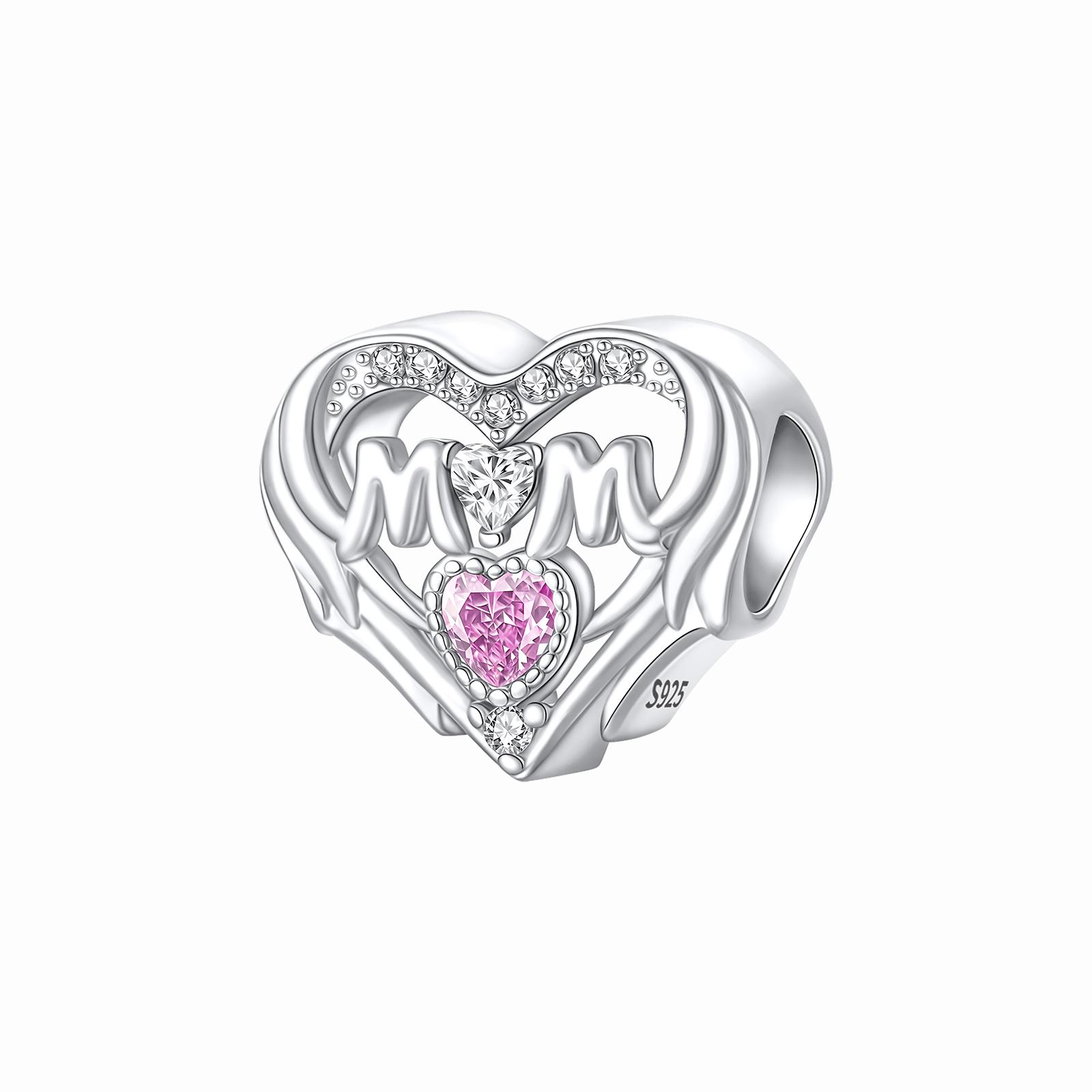 

New mom copper love bow rose Maple leaf pendant charms fit original 4mm Aperture bracelet charm beads Diy female jewelry