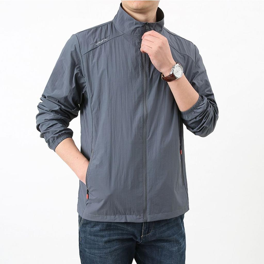 Men's Jacket Thin Breathable Stand-up Collar Coat Sun-protective Clothing Outdoor Sportswear Coat Sun-protective Clothing