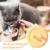 2Pcs Cute Shape Silicone Pet Food Cover Universal Size Cat Can Opener  Wet Food Mixing