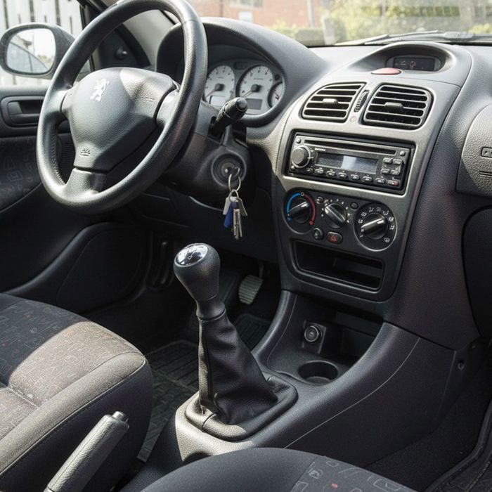 Kit soufflet levier de vitesse et pommeau chromé – Peugeot 106, 206, 306, Partner et Citroën Berlingo, Jumpy OEM 2403X9 / 2403AP