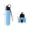 Foldable Silicone Water Bottle, Freezable, Portable, Direct Drinking, Silica Gel, BPA-Free, Plastic, for Cycling, Cycling, Camping, Running, and the G