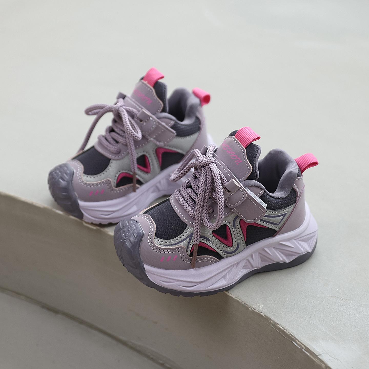 Children s dad shoes are lightweight and breathable, suitable for both boys and girls, spring casual sneakers, running shoes for young children, 21-25Code【One Hand5Doub