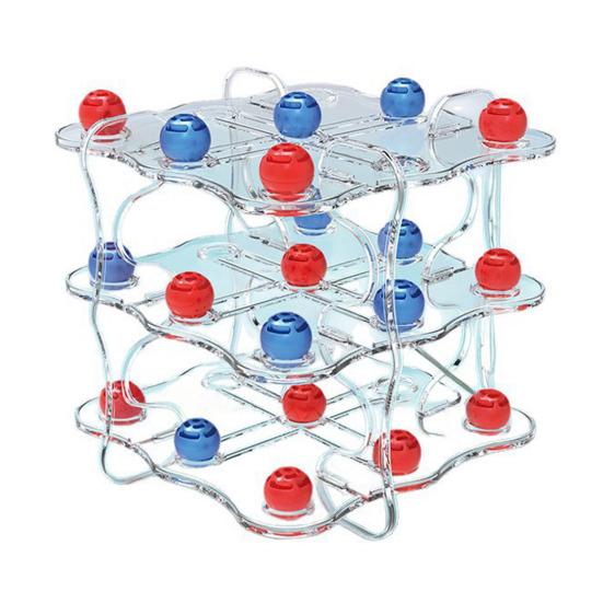 

3D Chess Board Game Logic Thinking Training 2 Players Kids Adults Educational Clear 3D Chessboard Toy Toddlers Boys Girls Holiday Gift A