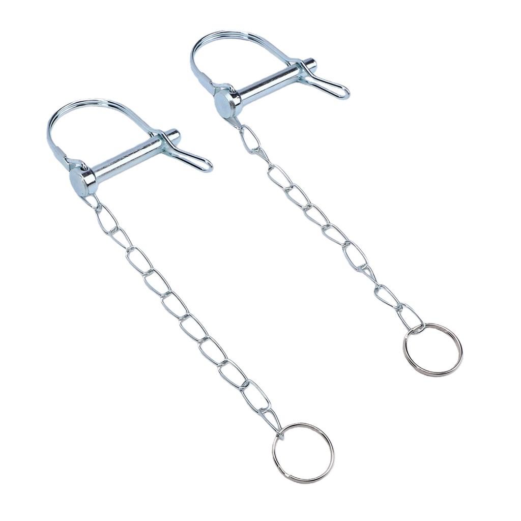2PCS Trailer Coupler Pin with Chain 1 4in Diameter Heavy Duty Hitch Locking Pin for Towing