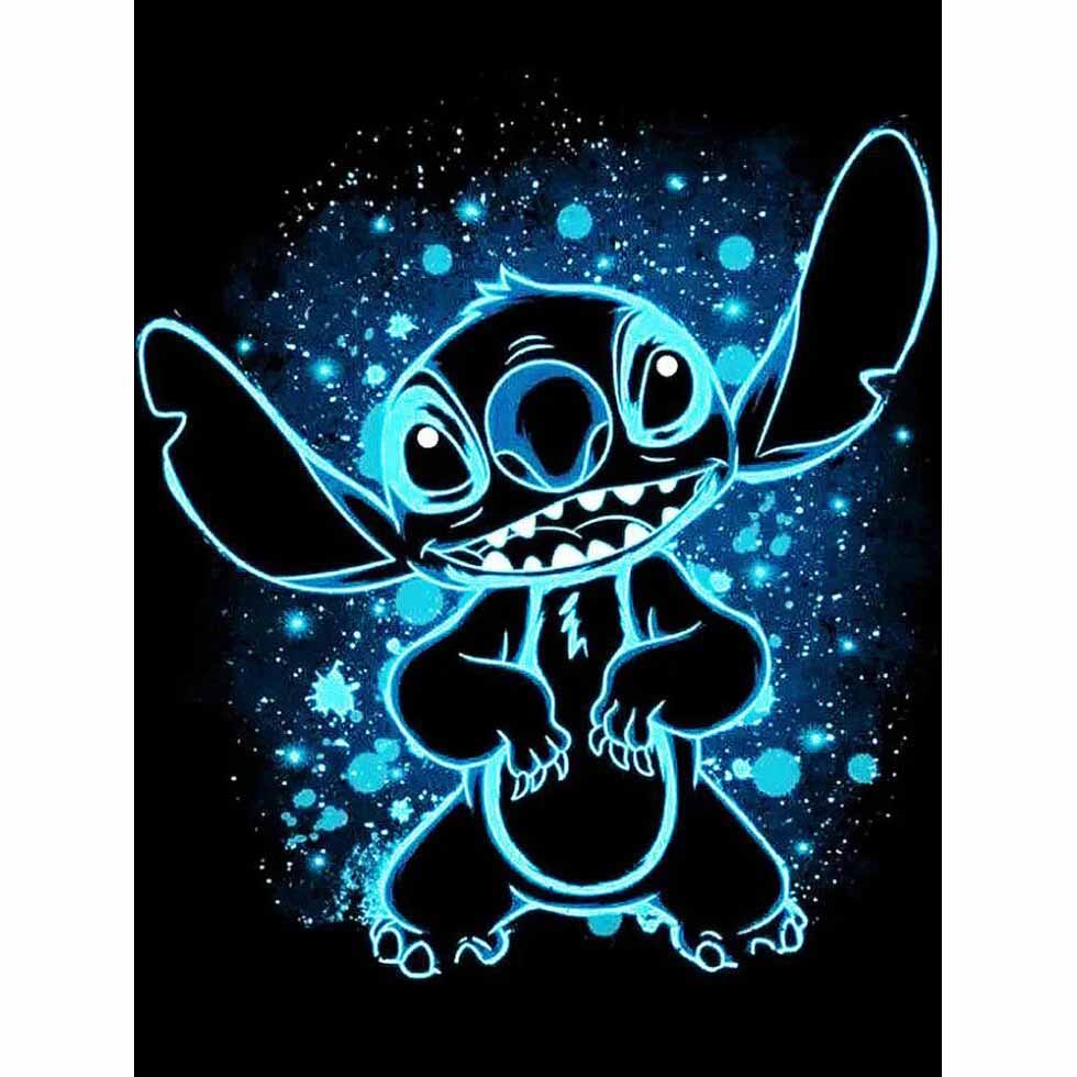 

5D Алмазная живопись Лило Стич Мозаика Мультфильм Полная круглая выкладка Вышивка Морской берег Цветы Домашний декор Round 20x30cm