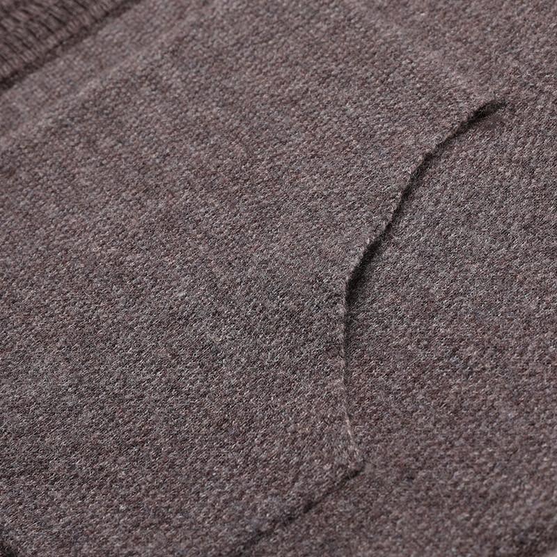 Hengyuanxiang Men's Thick 100% Wool Zipper Vest